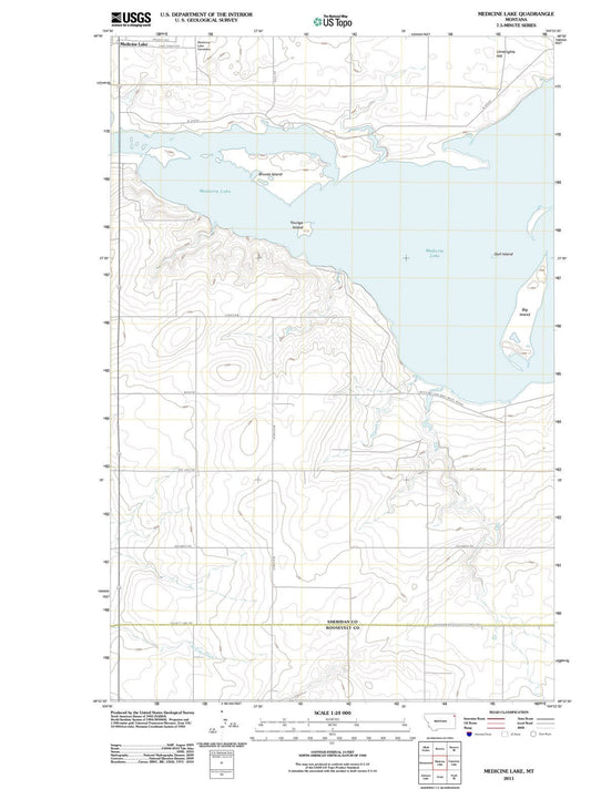 2011 Medicine Lake, MT - Montana - USGS Topographic Map