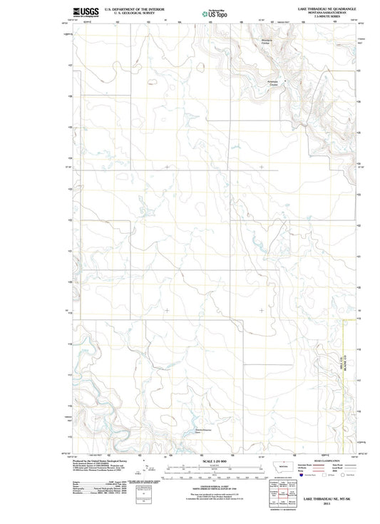 2011 Lake Thibadeau, MT - Montana - USGS Topographic Map