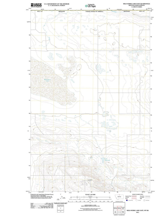 2011 Wild Horse Lake East, MT - Montana - USGS Topographic Map