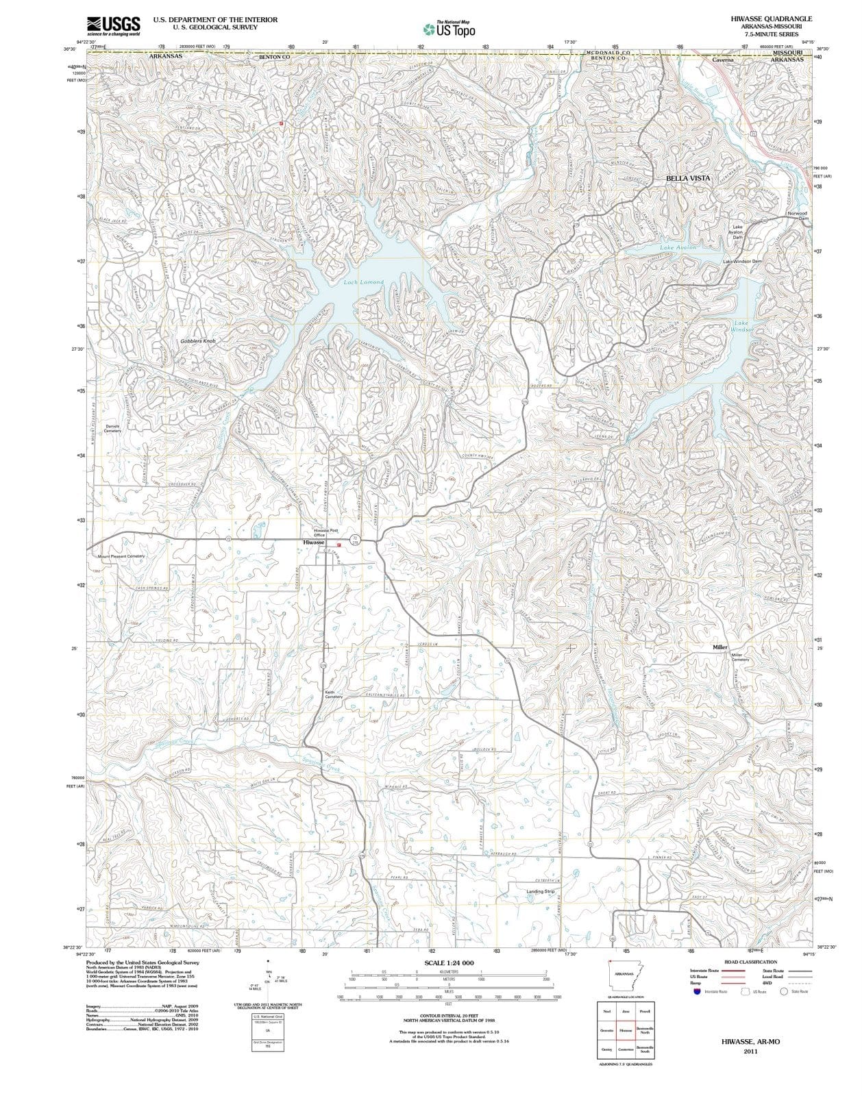2011 Hiwasse, AR - Arkansas - USGS Topographic Map