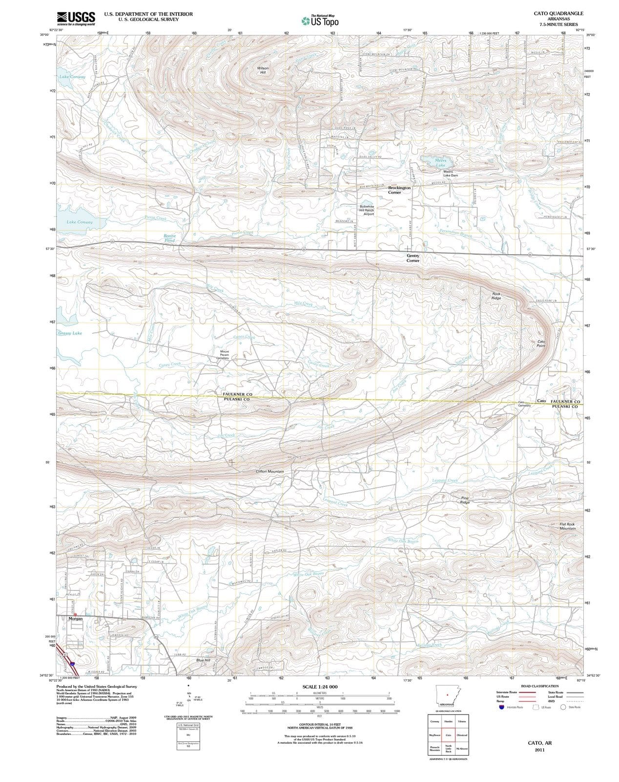2011 Cato, AR - Arkansas - USGS Topographic Map