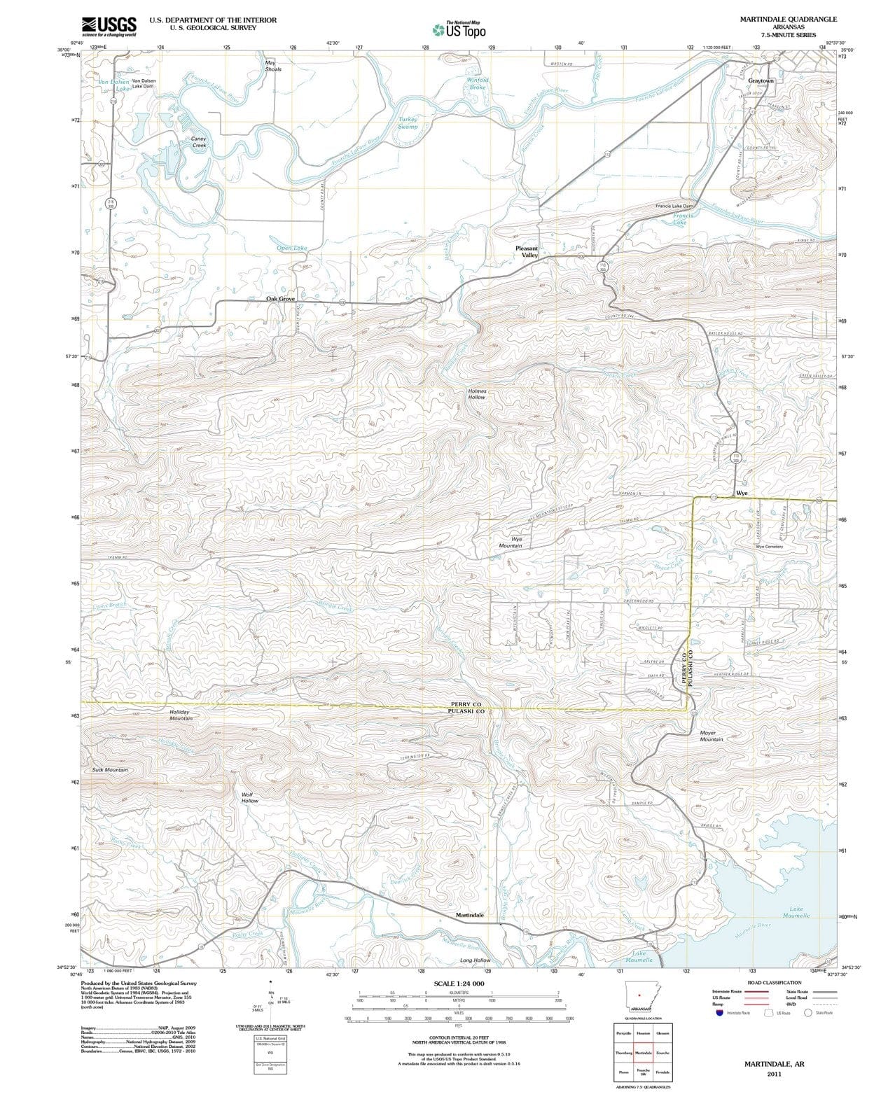 2011 Martindale, AR - Arkansas - USGS Topographic Map