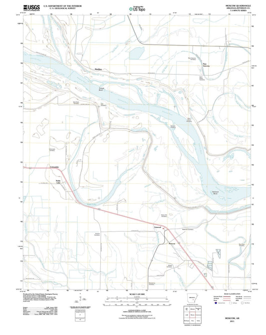2011 Moscow, AR - Arkansas - USGS Topographic Map