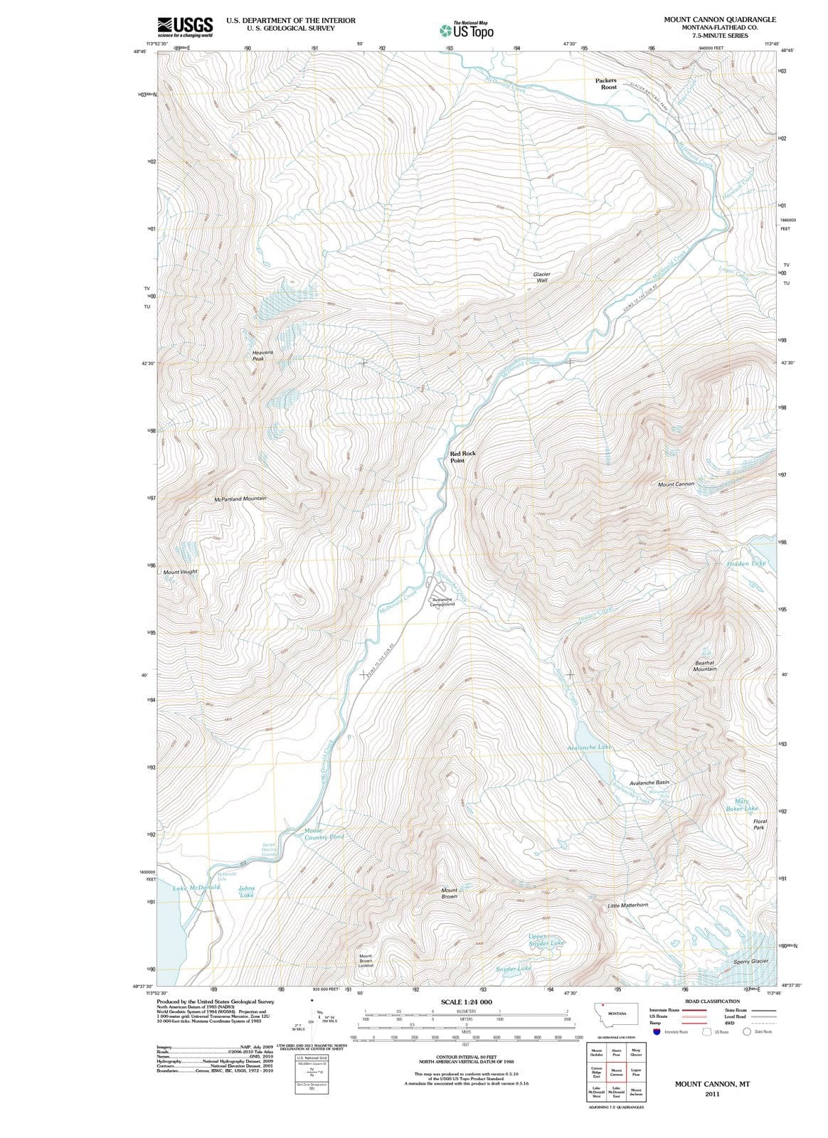 2011 Mount Cannon, MT - Montana - USGS Topographic Map