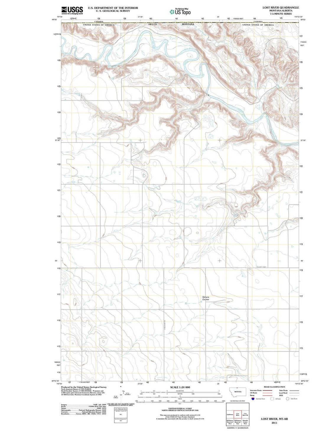 2011 Lost River, MT - Montana - USGS Topographic Map