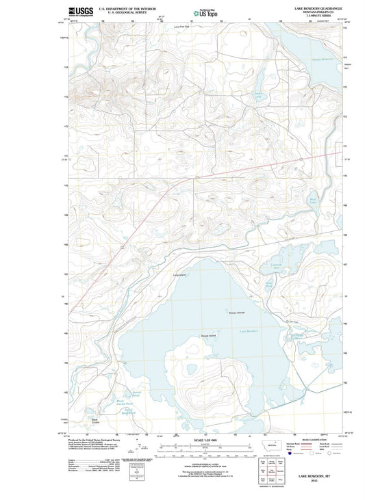 2011 Lake Bowdoin, MT - Montana - USGS Topographic Map