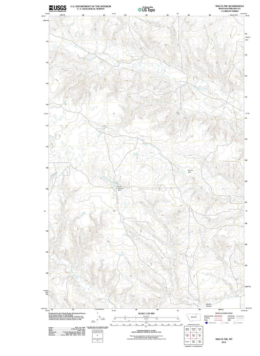 2011 Malta, MT - Montana - USGS Topographic Map