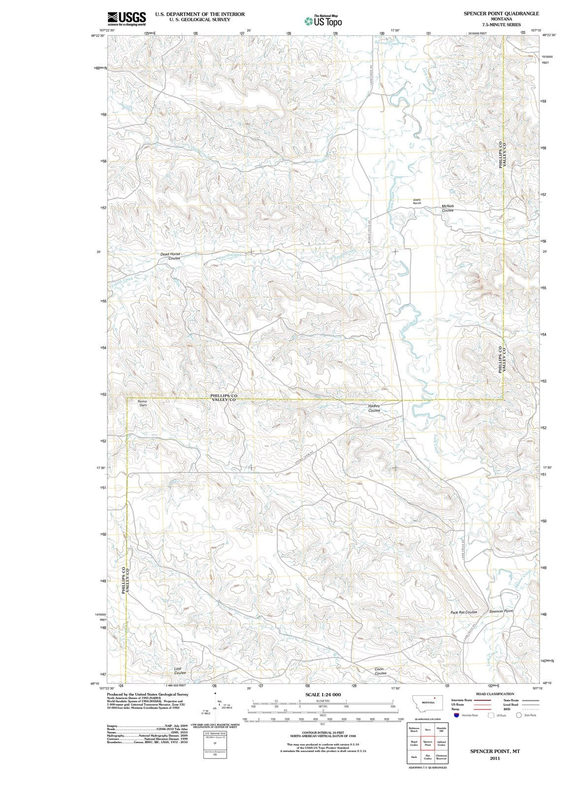 2011 Spencer Point, MT - Montana - USGS Topographic Map