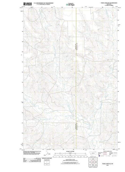 2011 Todd Lakes, MT - Montana - USGS Topographic Map