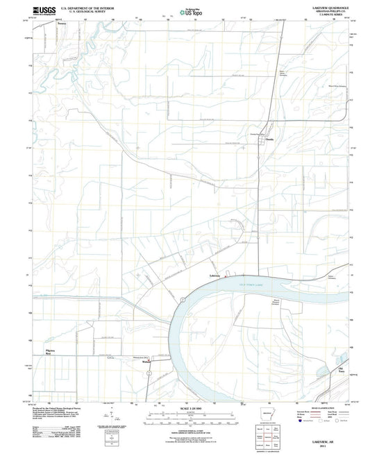 2011 Lakeview, AR - Arkansas - USGS Topographic Map