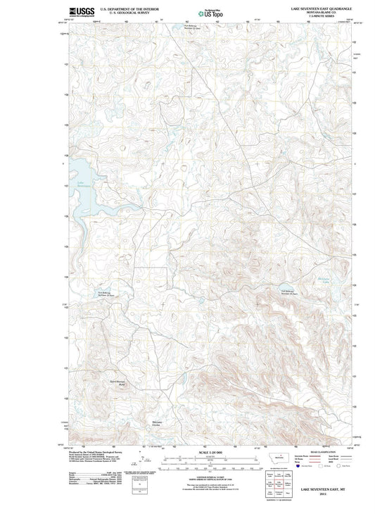 2011 Lakeventeen East, MT - Montana - USGS Topographic Map