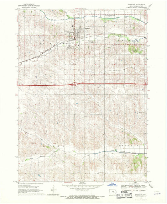 1968 Brooklyn, IA - Iowa - USGS Topographic Map