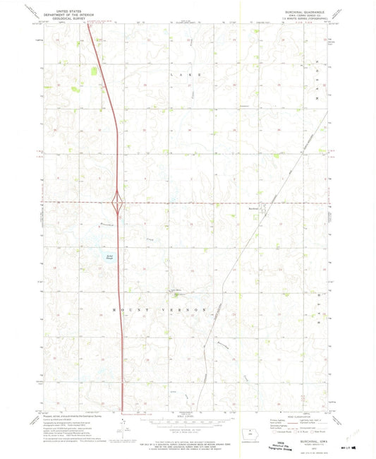1972 Burchinal, IA - Iowa - USGS Topographic Map