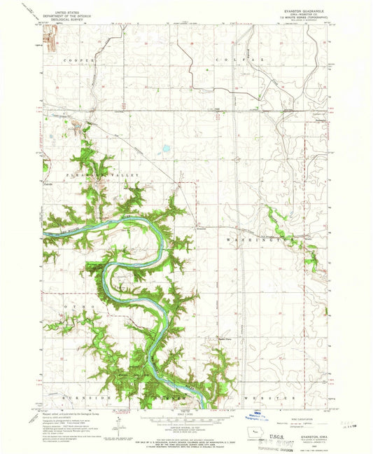 1965 Evanston, IA - Iowa - USGS Topographic Map