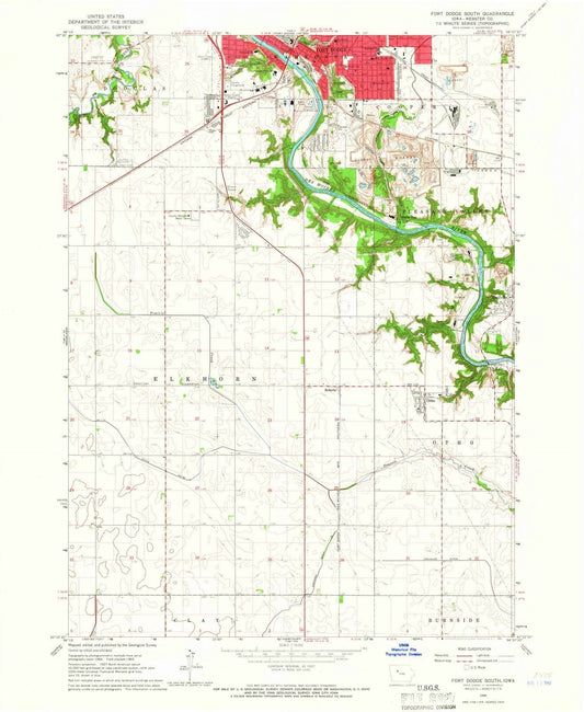 1965 Fortodge South, IA - Iowa - USGS Topographic Map