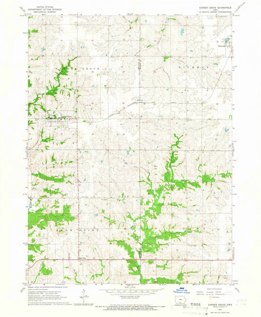 1965 Garden Grove, IA - Iowa - USGS Topographic Map
