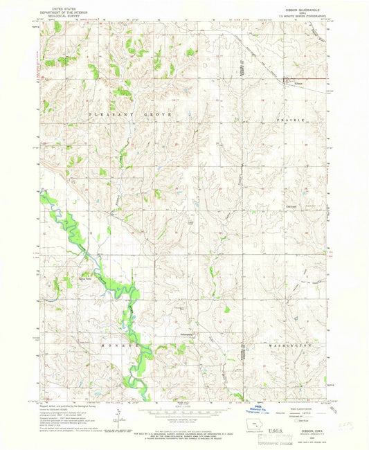 1965 Gibson, IA - Iowa - USGS Topographic Map