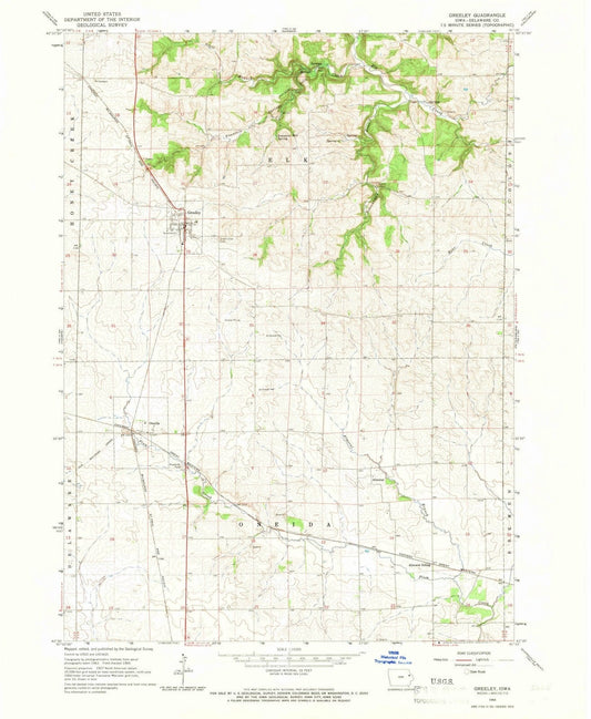 1965 Greeley, IA - Iowa - USGS Topographic Map