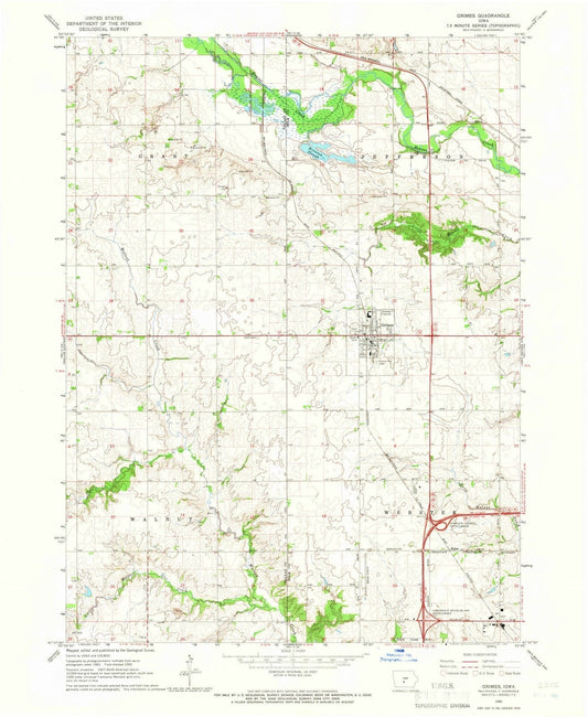 1965 Grimes, IA - Iowa - USGS Topographic Map