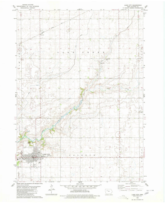 1980 Lake City, IA - Iowa - USGS Topographic Map
