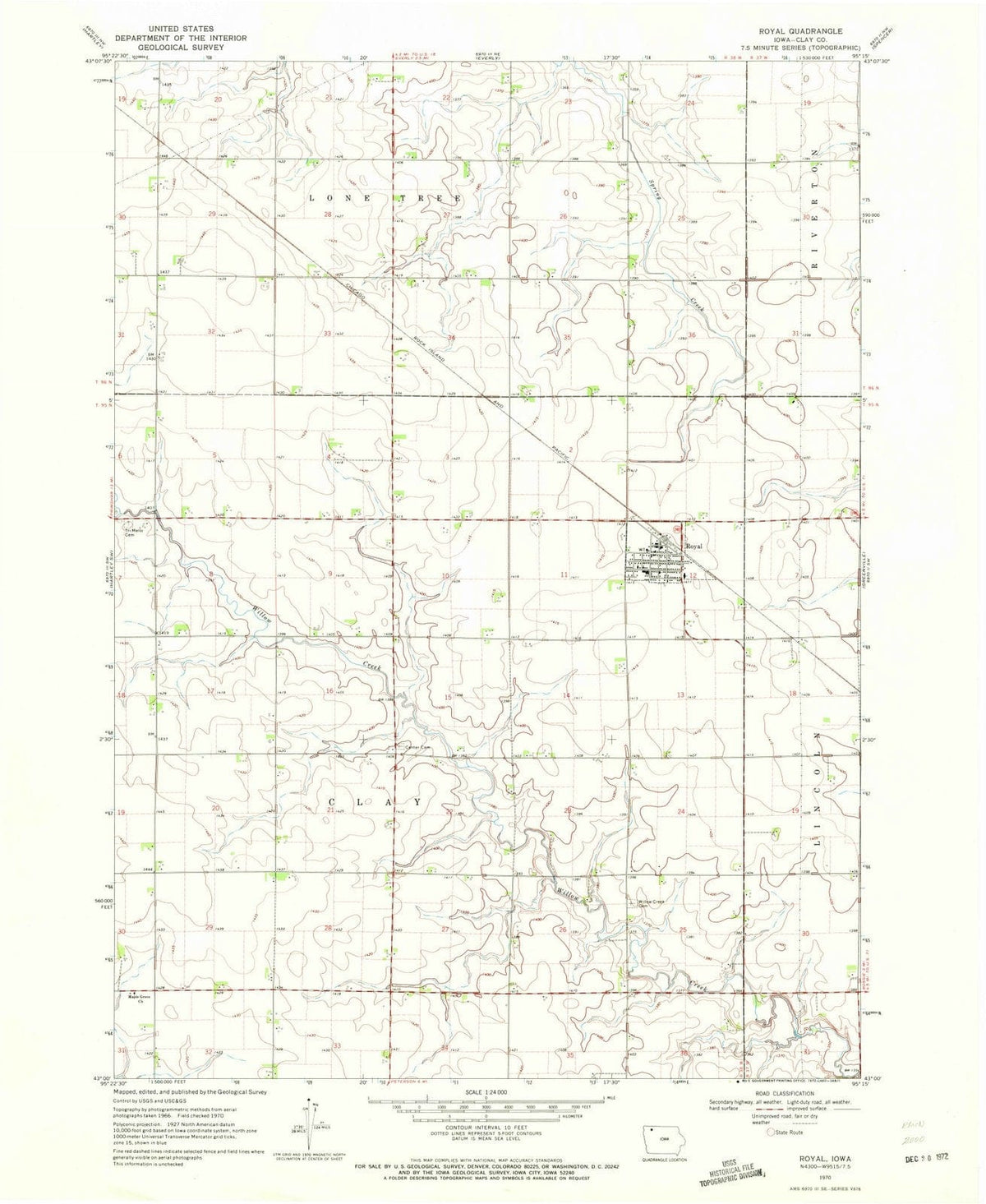 1970 Royal, IA - Iowa - USGS Topographic Map