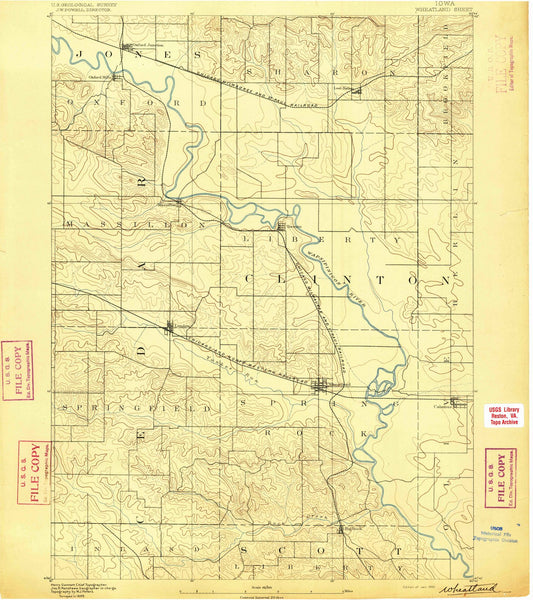 1892 Wheatland, IA - Iowa - USGS Topographic Map