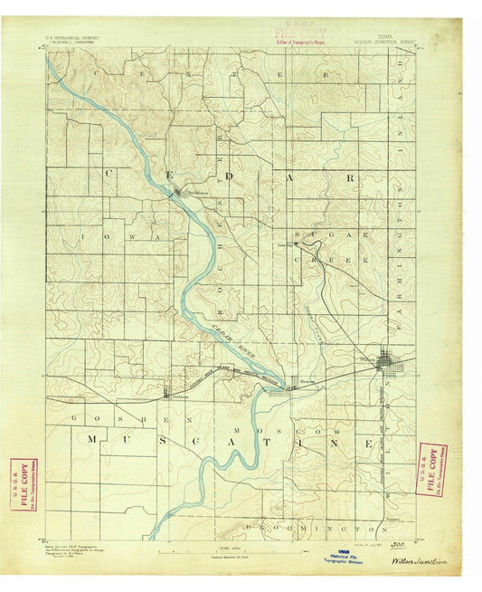 1891 Wilton Junction, IA - Iowa - USGS Topographic Map