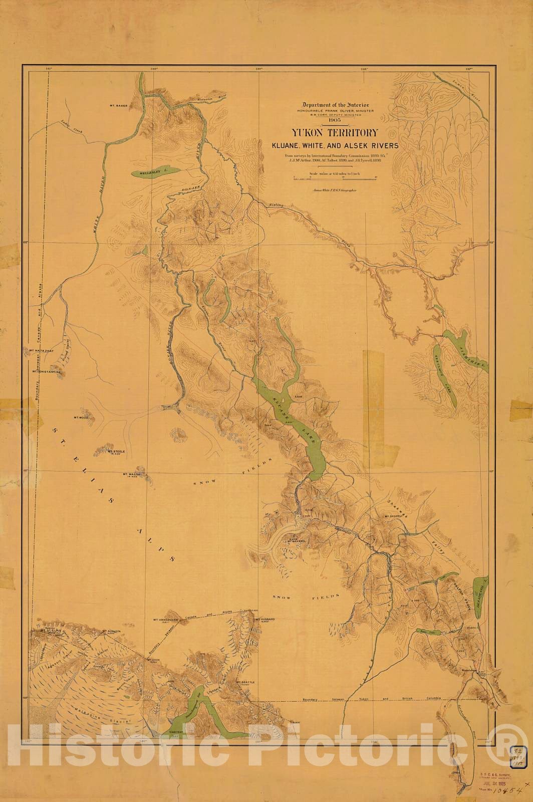 Historic Nautical Map - Yukon Territory, 1905 NOAA Topographic Historic Nautical Map - Alaska (AK) - Vintage Wall Art