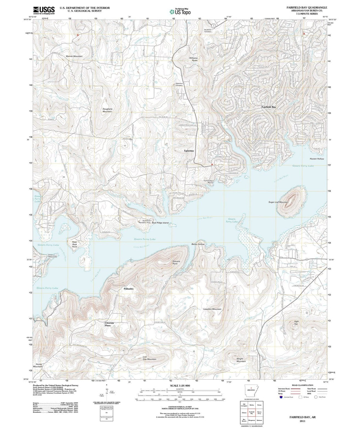 2011 Fairfield Bay, AR - Arkansas - USGS Topographic Map