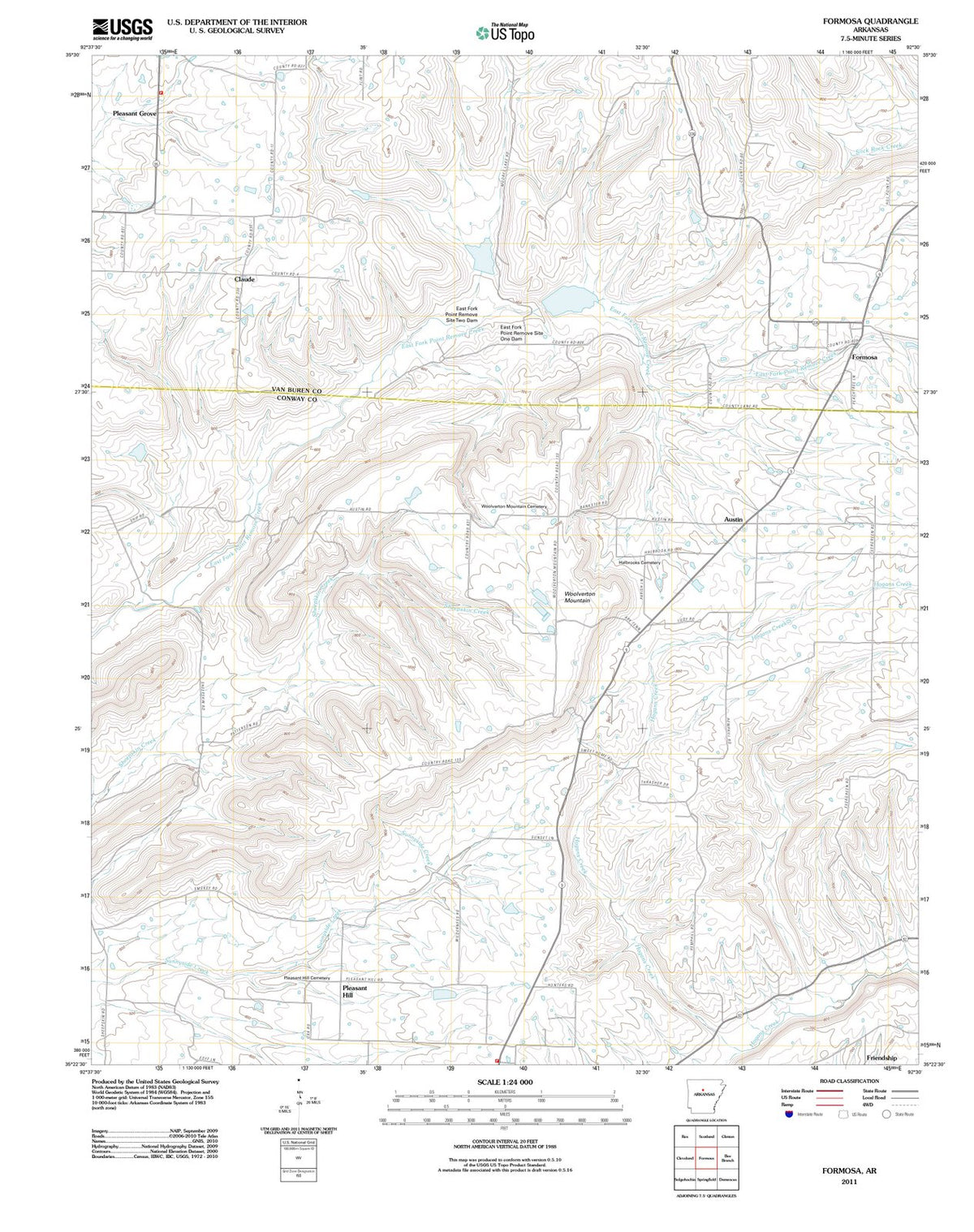2011 Formosa, AR - Arkansas - USGS Topographic Map