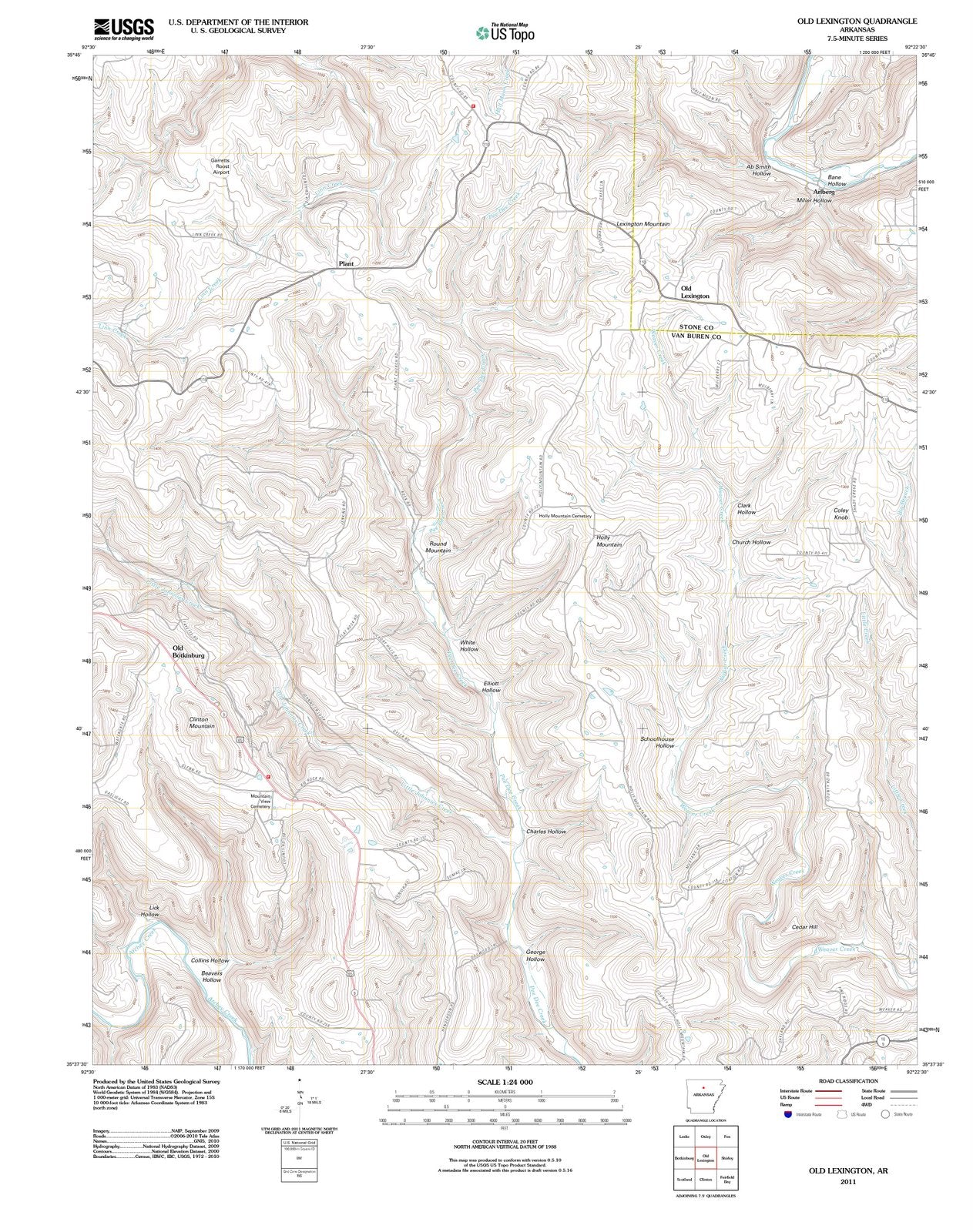 2011 Old Lexington, AR - Arkansas - USGS Topographic Map