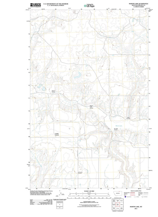 2011 Martin Lake, MT - Montana - USGS Topographic Map