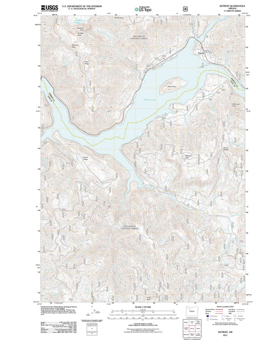 2011 Detroit, OR - Oregon - USGS Topographic Map