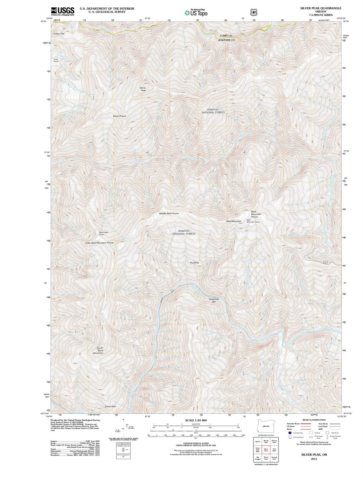 2011 Silver Peak, OR - Oregon - USGS Topographic Map