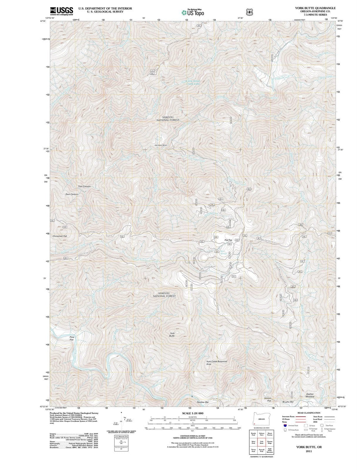 2011 York Butte, OR - Oregon - USGS Topographic Map