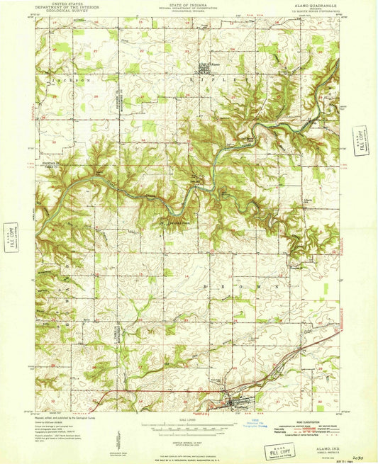 1949 Alamo, in - Indiana - USGS Topographic Map