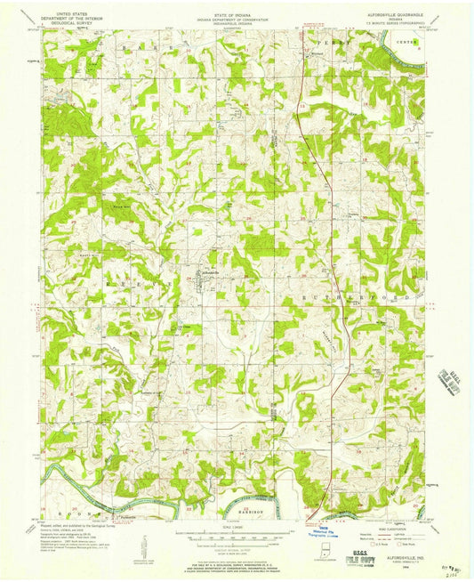 1956 Alfordsville, in - Indiana - USGS Topographic Map