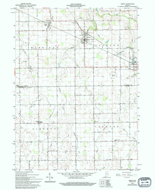 1962 Amboy, in - Indiana - USGS Topographic Map