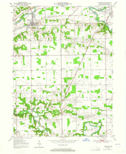 1950 Andrews, in - Indiana - USGS Topographic Map