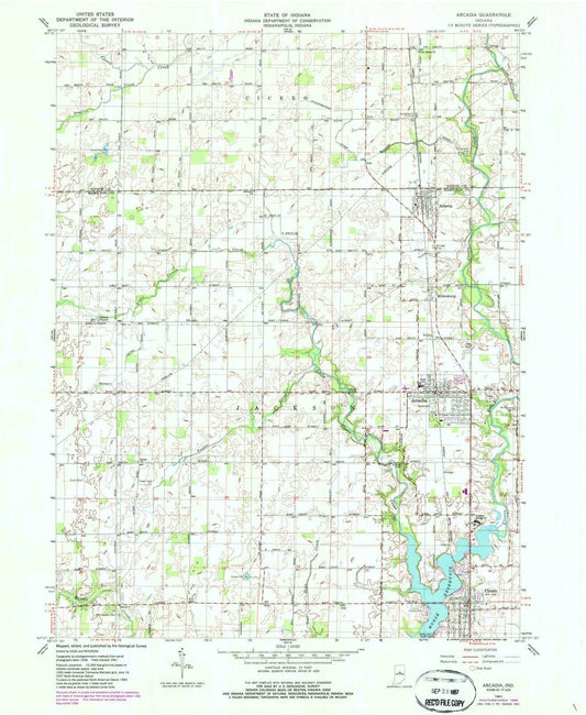 1961 Arcadia, in - Indiana - USGS Topographic Map