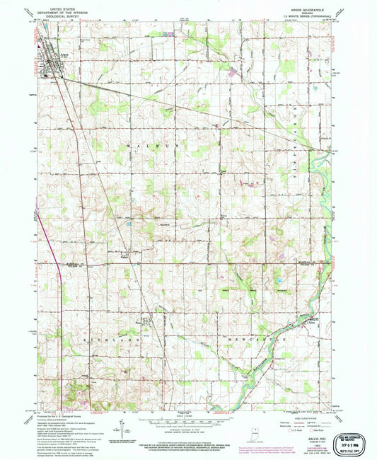 1962 Argos, in - Indiana - USGS Topographic Map