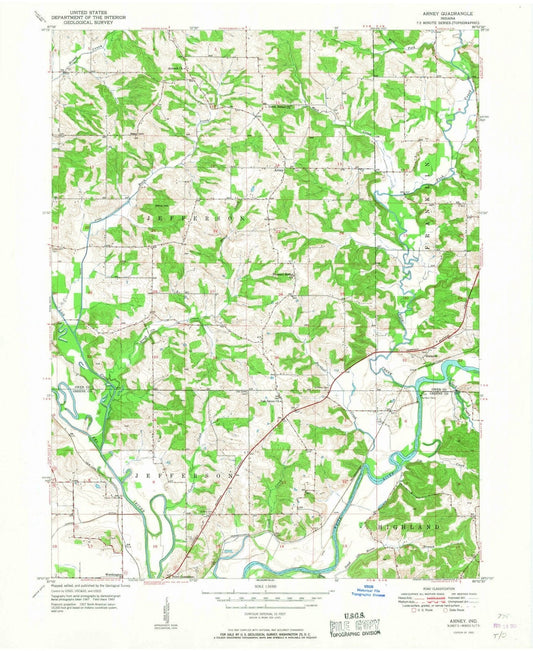 1950 Arney, in - Indiana - USGS Topographic Map