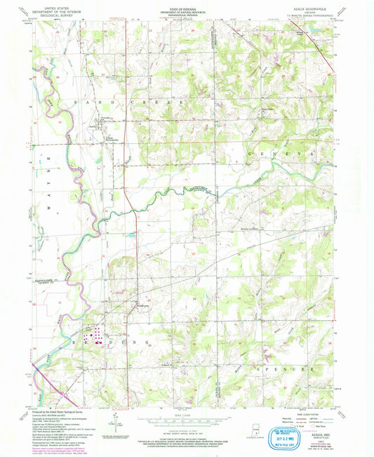 1957 Azalia, in - Indiana - USGS Topographic Map