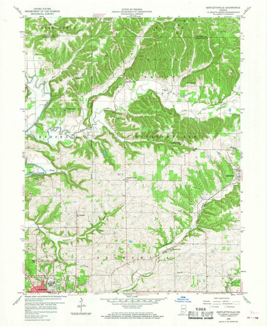 1958 Bartlettsville, in - Indiana - USGS Topographic Map