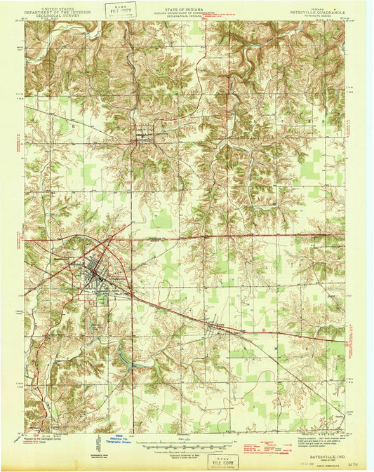 1946 Batesville, in - Indiana - USGS Topographic Map