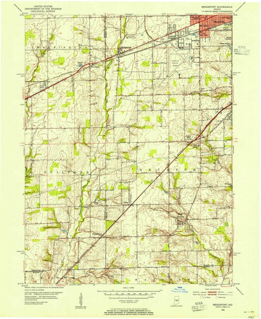 1953 Bridgeport, in - Indiana - USGS Topographic Map