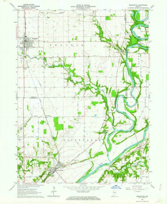 1962 Brookston, in - Indiana - USGS Topographic Map