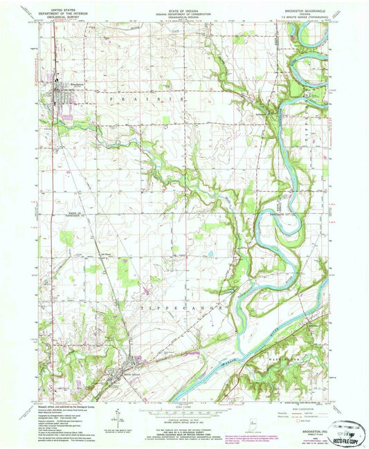 1962 Brookston, in - Indiana - USGS Topographic Map
