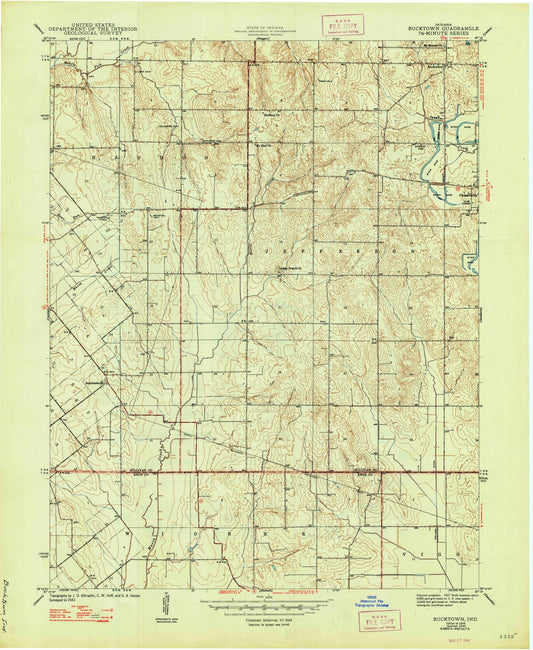 1944 Bucktown, in - Indiana - USGS Topographic Map