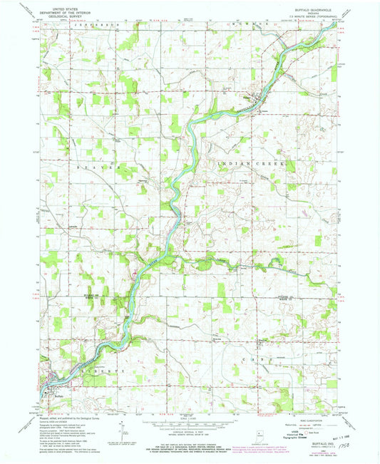 1962 Buffalo, in - Indiana - USGS Topographic Map